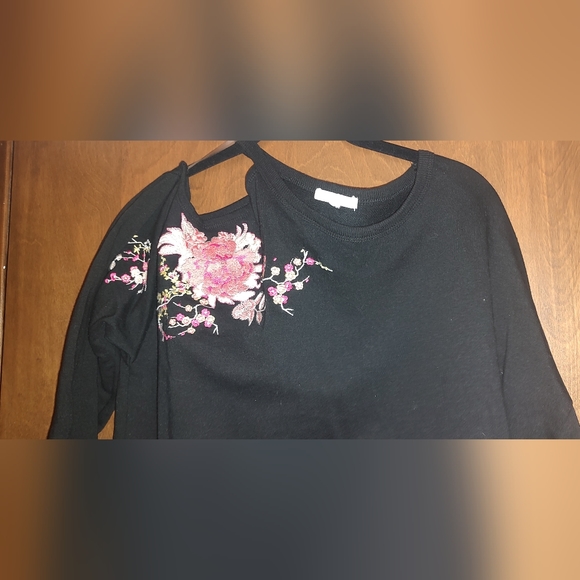 Maurices Black XL Cold shoulder sweatshirt dress - Picture 2 of 4